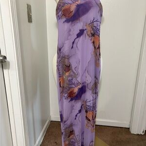 Purple Abstract Maxi Dress